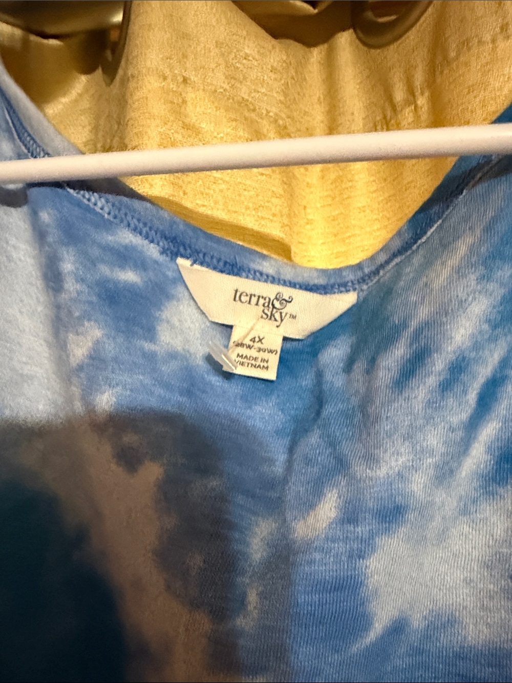 Terra & Sky Blue and White Tie-Dye Sleeveless Maxi Dress - Picture 3 of 5